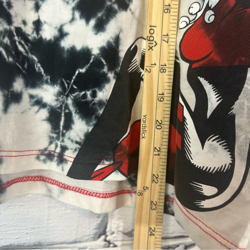 Justice League x Unique Vintage Harley Quinn Graphic T-shirt Gray XXL Tie-dye - Picture 6 of 8
